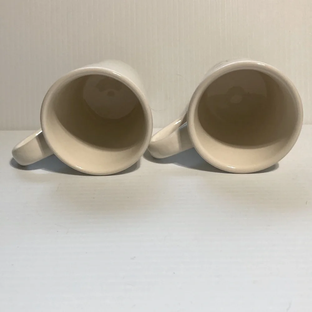 Williams Sonoma Snowmen Holiday Coffee Mug Cups 8 oz SET of 2